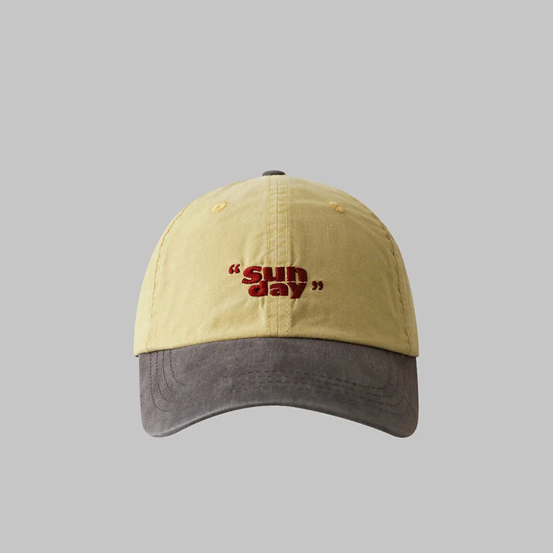 New Contrasting Color Baseball Cap For Men Women JK Letters Embroidery Sun Visors Hat Casual Soft Top Couple Peaked Caps