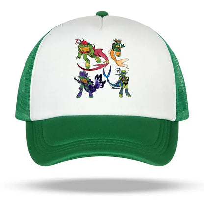 Teenage Mutant Ninja Turtles baseballkasket med broderet tegneserie- og anime-print, Duck Tongue-kasket, Nethats, solskærm, hovedbeklædning, gaver
