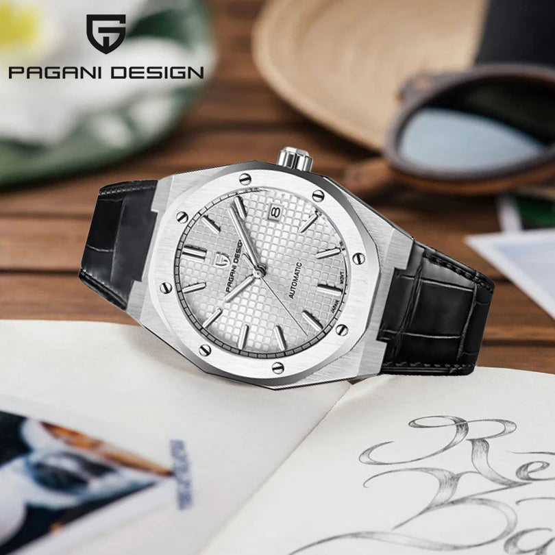 PAGANI DESIGN 8215 Men's Automatic Mechanical Watch 40MM Sapphire Stainless Steel Waterproof 10Bar Luminous C3 Reloj Hombre