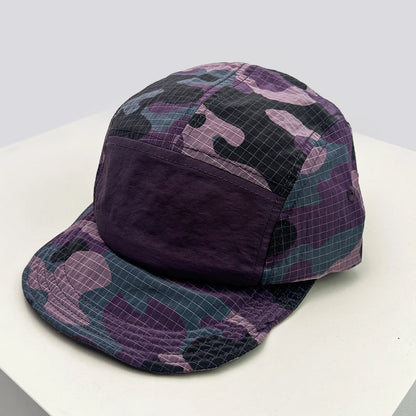 Unisexové kšiltovky CAMO s rychleschnoucí výšivkou písmen, sluneční kšiltovky s barevnými bloky, prodyšné osobní kšiltovky s šikmým kšiltem, univerzální kšiltovky