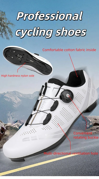 Men's Mountain Bike Shoes MTB,Breathable,Non-Slip,High Hardness,Suitable For Outdoor Road Racing,Mountain Off-Road Riding 37-46