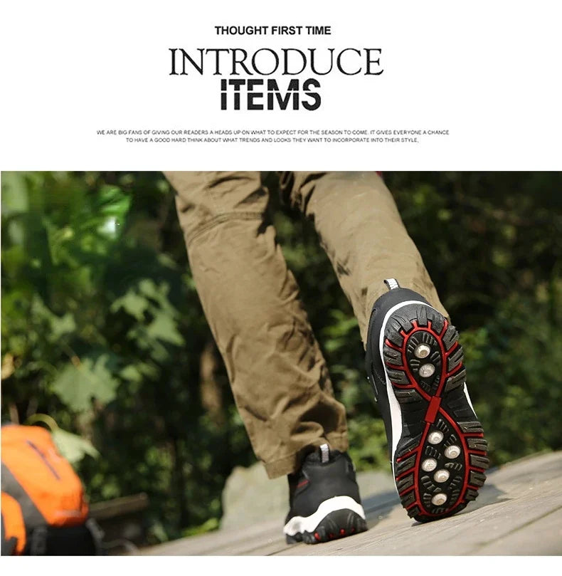 Men's EVA Hiking Shoes Waterproof Anti Slip Leather Outdoor Sports Shoes for Camping Running Jogging 2025 New