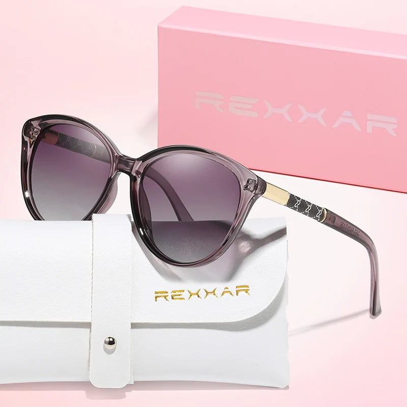 REXXAR polariserede Cat Eye-solbriller til kvinder og mænd – sexede, moderigtige mærkesolbriller til shopping og fest – solbriller til mænd og kvinder