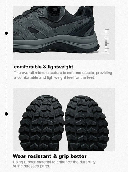 Baasploa Men Hiking Shoes Non-Slip Wear Resistant Outdoor Climbing Walking Shoes for Men Comfort Inner Cotton Outdoor Sneakers