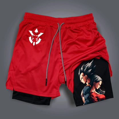 Dragon Ball GOKU Vegeta Anime Printed Double Layer Shorts 2026 American Summer Men's and Women's Quick Dry Fashion Sports Shorts