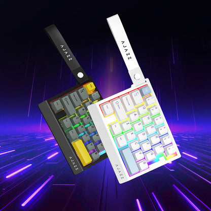 AJAZZ AK029 Wired One-Handed Gaming Keyboard with HE Magnetic Switch, 8000Hz RGB Mini Mechanical Keyboard, 29 Keys for PC Gaming