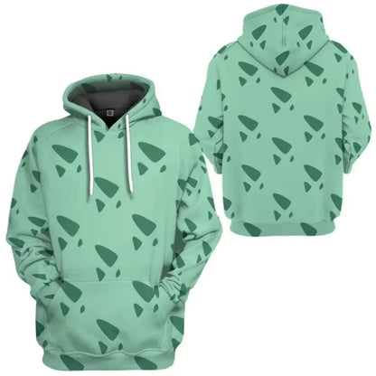 New Pokémon Pikachu Children Printed Top cosplay Hooded Fashion Trendy Casual Long-sleeved Pullover Sweatshirt Birthday Gift