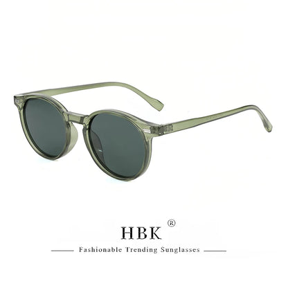 HBK Fashion polariserede solbriller til mænd, runde TR90-stel, modesolbriller til kvinder, kørsel, sport, UV400, Lunette De Soleil Homme