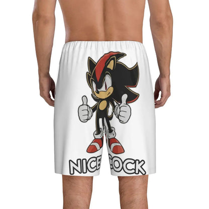 Custom Cock Shadow The Hedgehog Meme Short Pajama Pants Men Sleepwear Sleep Lounge Bottom Shorts Sleeping Pants