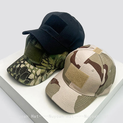 Velcro-rem CAMO Outdoor-baseballkasketter Solskærm Amerikansk Ny Unisex Alsidig Sportsmode Personlig Kasket med skygge Taktisk Ridning