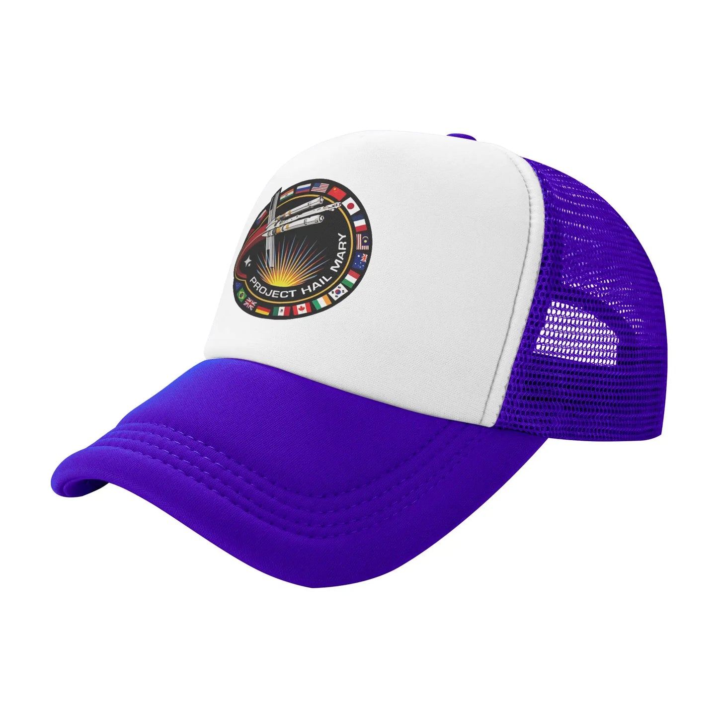 Šiltovka Project Hail Mary Mission Patch zo sieťoviny pre dospelých, hip-hop trucker čiapka, pracovná čiapka, nastaviteľný rybársky klobúk, prateľná trucker čiapka