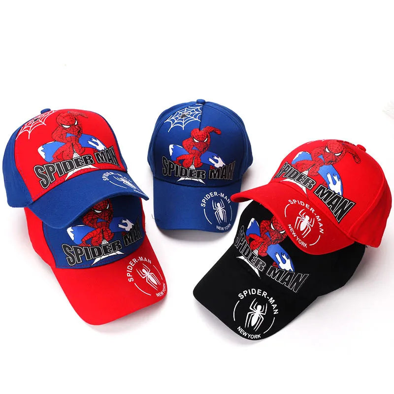 Marvel Anime figurka Spider-Man kreslená baseballová čepice bavlna polyester čepice s kšiltem pro chlapce a dívky čepice a doplňky k hlavě dětský dárek k narozeninám