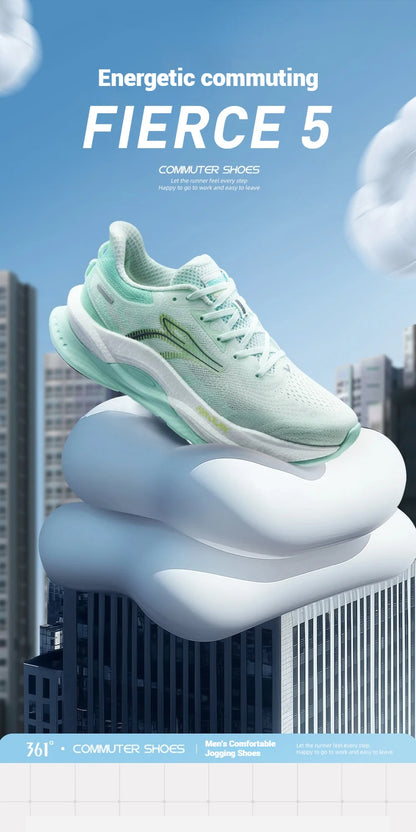 361 Degrees Fierce 5 Men Running Shoes New Breathable Shock-Absorber Comfortable Non-Slip Wear-Resistant Male Sneakers 672522218