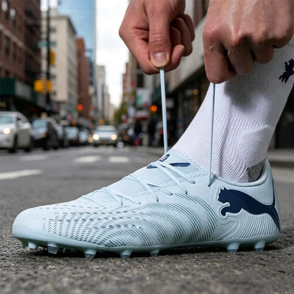 PUMA Mid MG Multi Ground Soccer Cleats Men Training Match Artificial Grass Football Shoes 108914-03