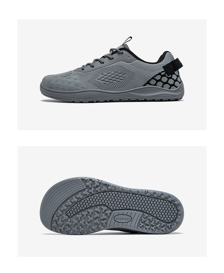 HOBIBEAR Knit Barefoot Shoes Unisex Zero Drop Wide Toe Sneaker Minimalist Breathable Causal Walking Shoes