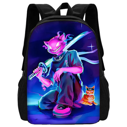 Trendiger Gaming-Schulrucksack für Kinder mit Lunchbags, Design-F-FortniteS Federmäppchen, Schultaschen für Jungen und Mädchen, ideales Geschenk