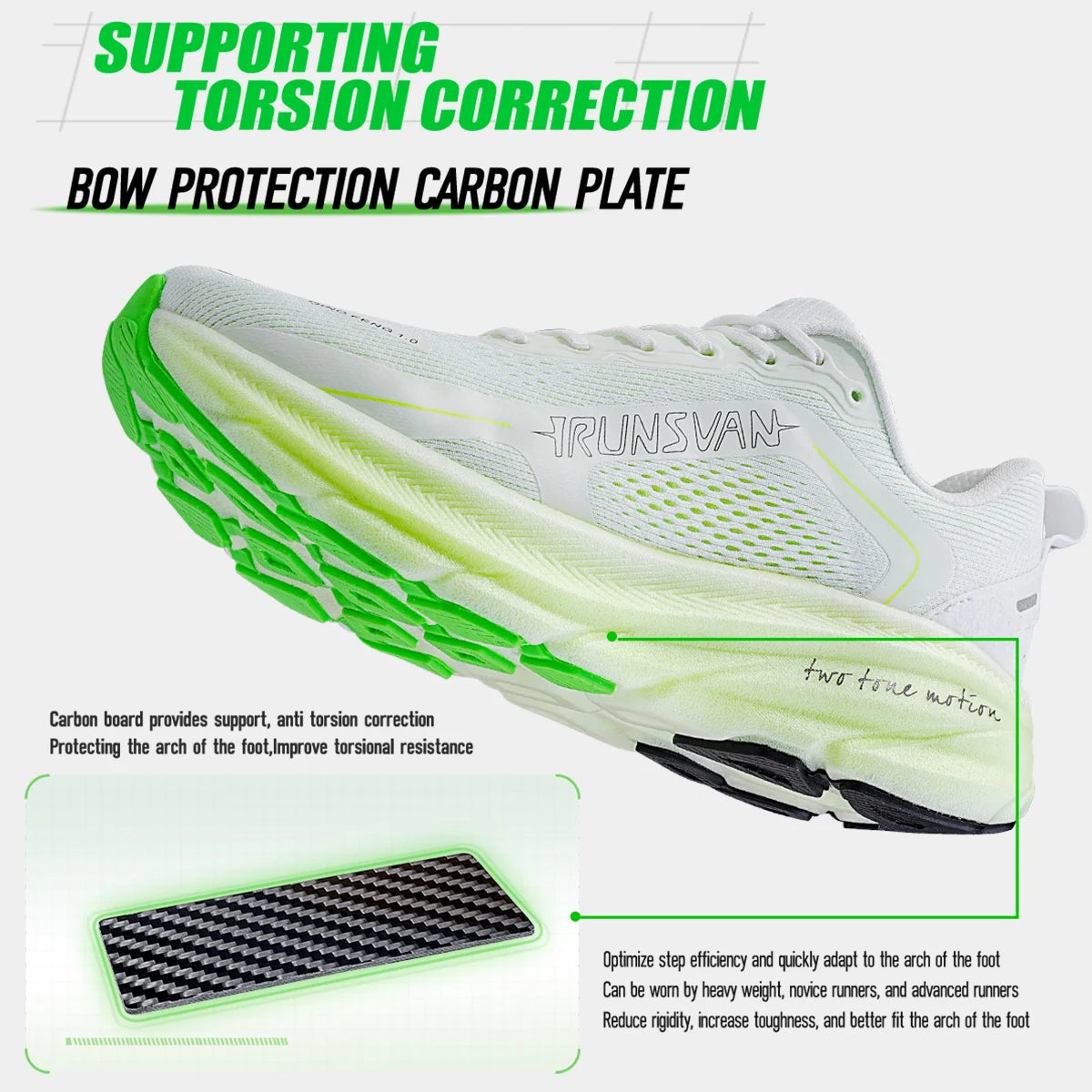 IRUNSVAN New Carbon Plate Marathon Running Shoes Lightweight Shock-Absorbing And Suitable For Men's Sports Shoes