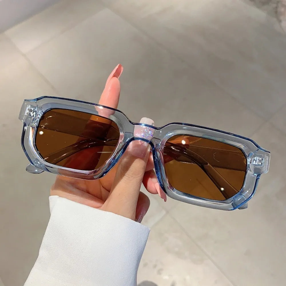 UV Protection Small Frame Square Sunglasses Punk Square Women Sun Glasses Leopard Print UV400 Retro Eyewear Photography