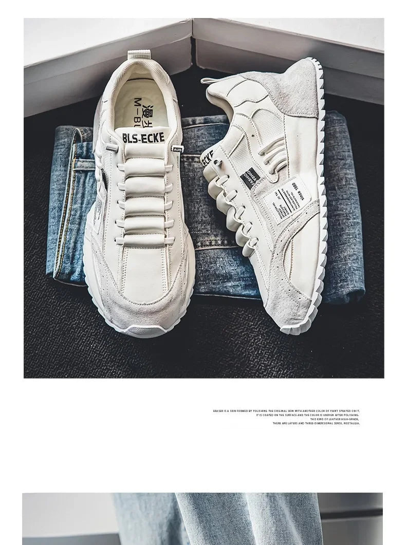 Baskets de luxe pour homme, chaussures de sport, mocassins, baskets casual pour homme à semelles épaisses, confortables, respirantes, tendance, au design original et personnalisées
