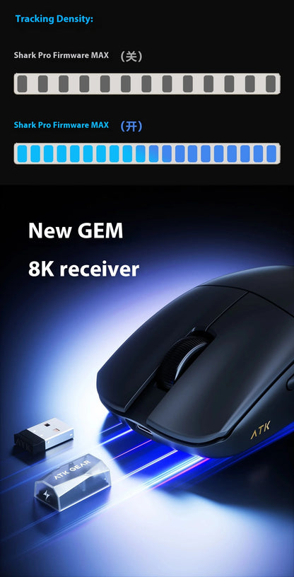 ATK Blazing Sky F1 V2 Ultimate Wireless Gaming Mouse Dual-Mode Lightweight PAW3950 Ultra Dual 8KHz Low Latency Ergonomic Extreme