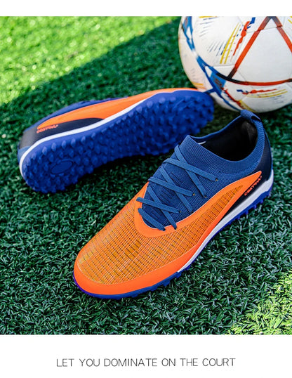 Botas de fútbol para hombre, tacos de exterior transpirables para adultos, antideslizantes, zapatillas deportivas de fútbol con tacos largos para entrenamiento y partido, cómodas para chicos