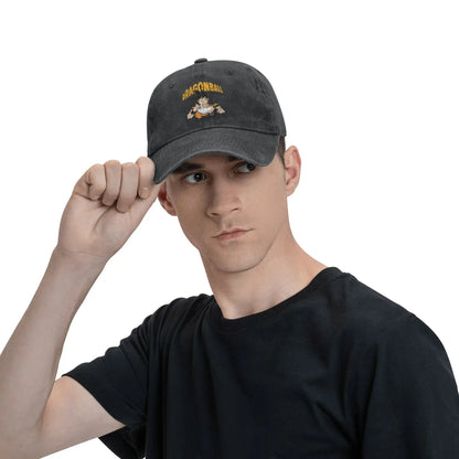 Produit gaming premium Fraquane, Retro DBZ dragon ball Goku Eating Ramen Baseball Caps Unisex Distressed Washed Sun Cap Outdoor Summer Adjustable Fit Hats Cap
