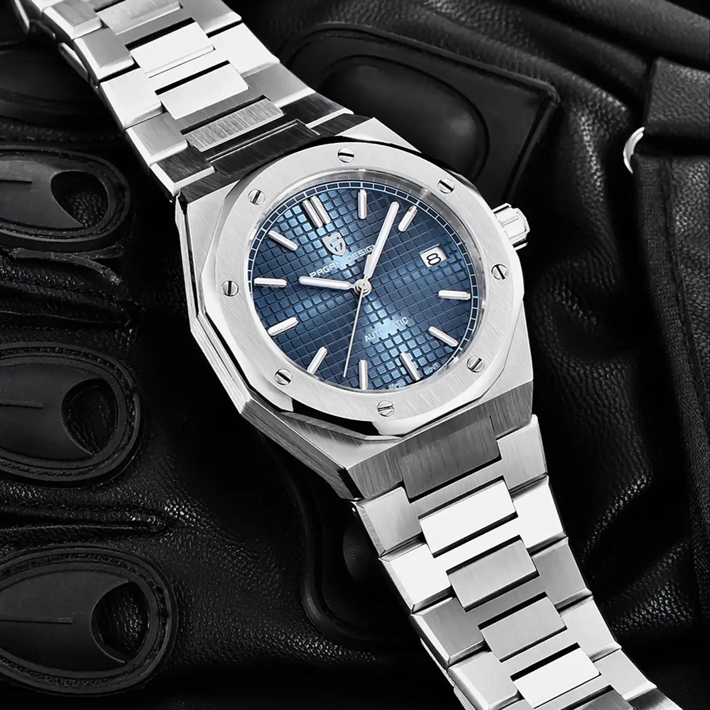 PAGANI DESIGN 8215 Men's Automatic Mechanical Watch 40MM Sapphire Stainless Steel Waterproof 10Bar Luminous C3 Reloj Hombre