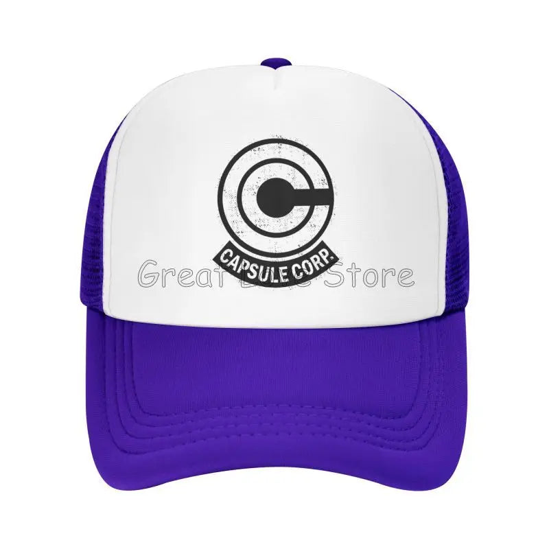 Capsule Corp Κασκέτα μπέιζμπολ με πλέγμα Unisex Καπέλο Trucker Hip-Hop Καπέλο Anime DBZ Dad Hat Ρυθμιζόμενο καπέλο αγώνων Καλοκαιρινά καπέλα Trucker Snapback