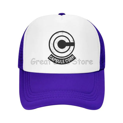 Capsule Corp Κασκέτα μπέιζμπολ με πλέγμα Unisex Καπέλο Trucker Hip-Hop Καπέλο Anime DBZ Dad Hat Ρυθμιζόμενο καπέλο αγώνων Καλοκαιρινά καπέλα Trucker Snapback