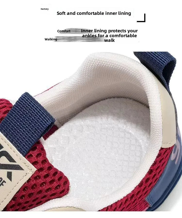Zapatillas de running para hombre transpirables con parte superior de malla ligera, suela suave y cómoda, calzado deportivo casual de verano a la moda