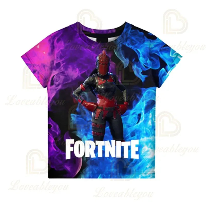 Camiseta 3D Fortnite Victory Game para bebé, ropa infantil Harajuku, camiseta para niños, diseño adorable Battle Royale Hero, tops para niños y niñas