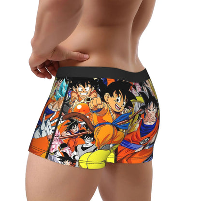 Men Dragon Ball Z Goku Vegeta DBZ Underwear  Funny Boxer Briefs Shorts Panties Homme Soft Underpants Plus Size