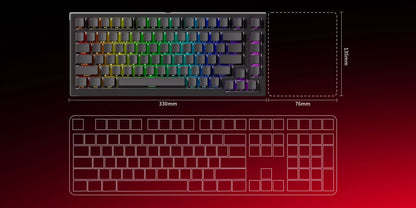 Tastiera AKKO TAC75 HE con switch magnetici 75% Gaming Keyboard Rapid Trigger 0.005mm 8K RGB cablata Esports, tastiera custom per gamer