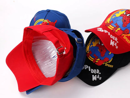 Marvel Anime figurka Spider-Man kreslená baseballová čepice bavlna polyester čepice s kšiltem pro chlapce a dívky čepice a doplňky k hlavě dětský dárek k narozeninám