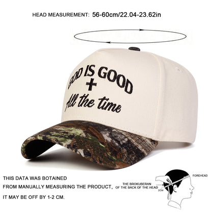 Casquettes de baseball unisexes avec broderie « GOD IS GOOD » – Printemps-automne – Chapeaux décontractés ajustables pour l'extérieur – Chapeau anti-UV – Casquette de sport