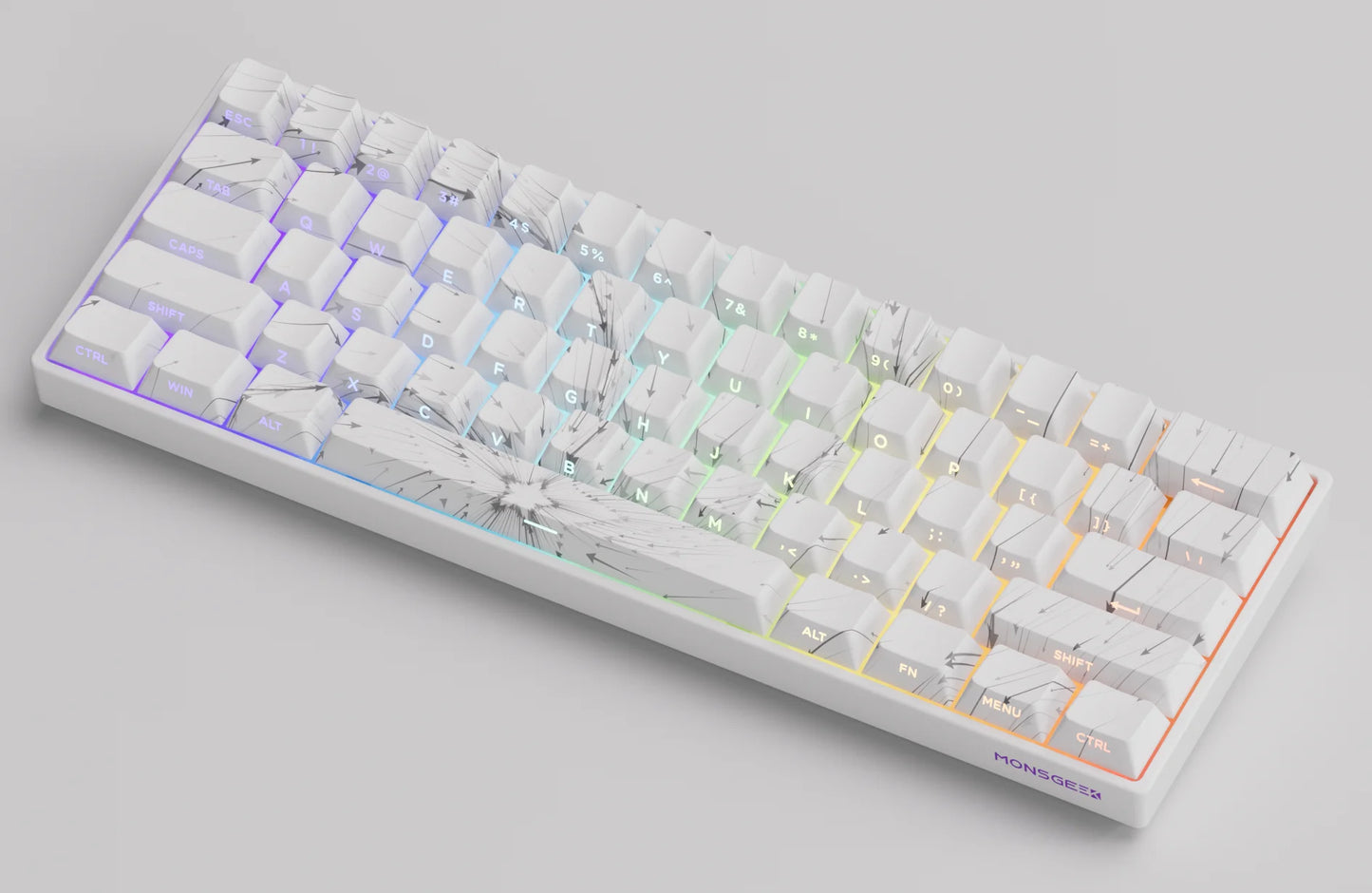 Teclado mecânico Akko MonsGeek FUN60 com interruptores magnéticos 60% Gaming Keyboards Rapid Trigger 0.01mm 8K ARGB HE/TMR personalizado