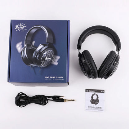 Linsoul Kiwi Ears Ellipse Studio-Grade Open-Back Dynamic Driver Kopfhörer mit abnehmbarem Kabel, Hi-Fi-Bass-Over-Ear-Headset mit Kabel