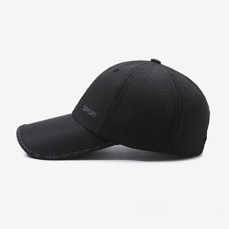Schnelltrocknende, strapazierfähige Baseballkappe, UV-Schutz, atmungsaktiv, verstellbar, für Radfahren, Wandern, Angeln und andere Sportarten – Trucker-Cap für Damen und Herren