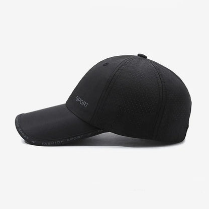 Schnelltrocknende, strapazierfähige Baseballkappe, UV-Schutz, atmungsaktiv, verstellbar, für Radfahren, Wandern, Angeln und andere Sportarten – Trucker-Cap für Damen und Herren