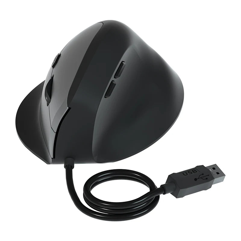 Wired Right Hand Vertical RGB Mouse Ergonomic Gaming Mouse 1600DPI USB Optical Wrist Healthy Mause for PC Computer