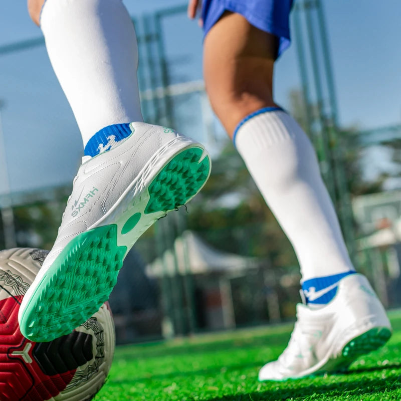 Double Star Herren-Fußballschuhe aus echtem TF-Turf, für Grundschüler, Jugendliche, Erwachsene & Kinder, professionelles Training und