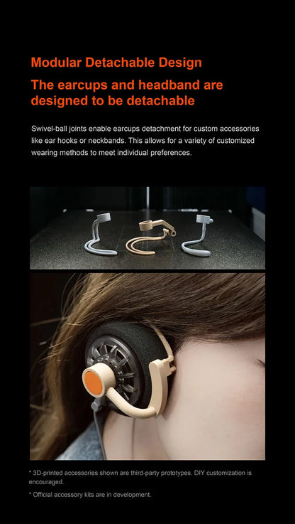 MOONDROP OLD FASHIONED On-Ear Headphone 40mm large dynamic driver 0.78-2pin 3.5mm Plug