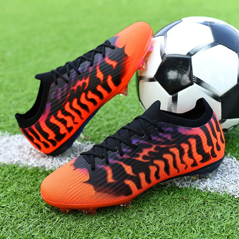 Nouvelles chaussures de football pour hommes, légères, de haute qualité, pour terrain gazonné, best-seller, crampons antidérapants mi-montants pour l'entraînement en extérieur