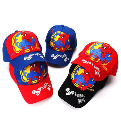 Marvel Anime figurka Spider-Man kreslená baseballová čepice bavlna polyester čepice s kšiltem pro chlapce a dívky čepice a doplňky k hlavě dětský dárek k narozeninám