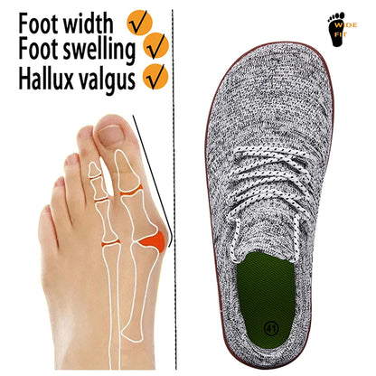 Unisex Minimalist Barefoot Shoes Lightweight Breathable Wide Toe Sneakers for Outdoor Casual Walking