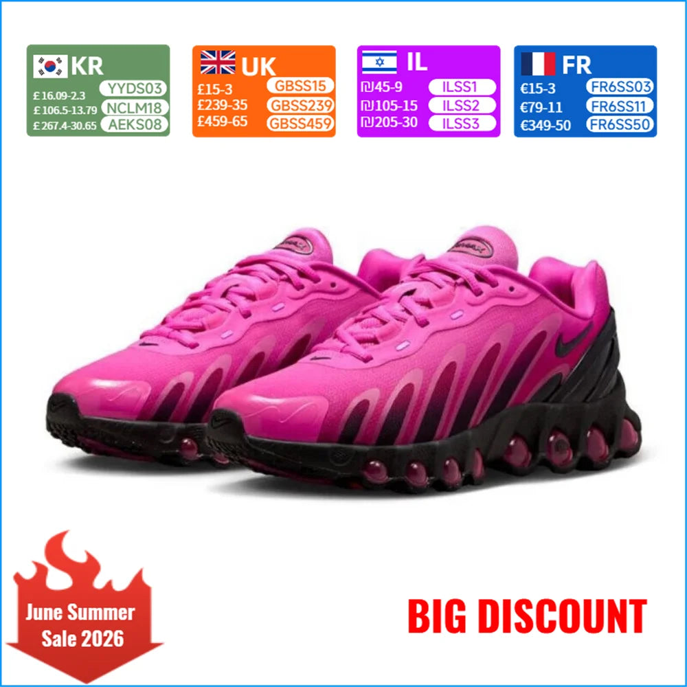 Nike Air Max Dn8 Breathable Support Casual Running Shoes for Women Red/Black HF5509-601
