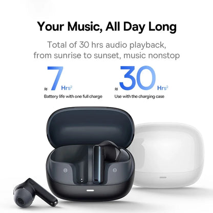 Baseus Bowie M2s ANC Wireless Bluetooth 5.3 Earbuds – 48dB Hybrid Noise Cancelling 3D Spatial Audio HiFi Earphones with Mic