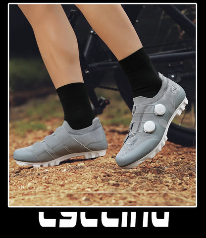 Men's MTB Cycling Shoes New Women's Pink Self-Locking Cleats Speed Road Bicycle Shoes Flat Trail Racing SPD Mountain Bike Sneakers