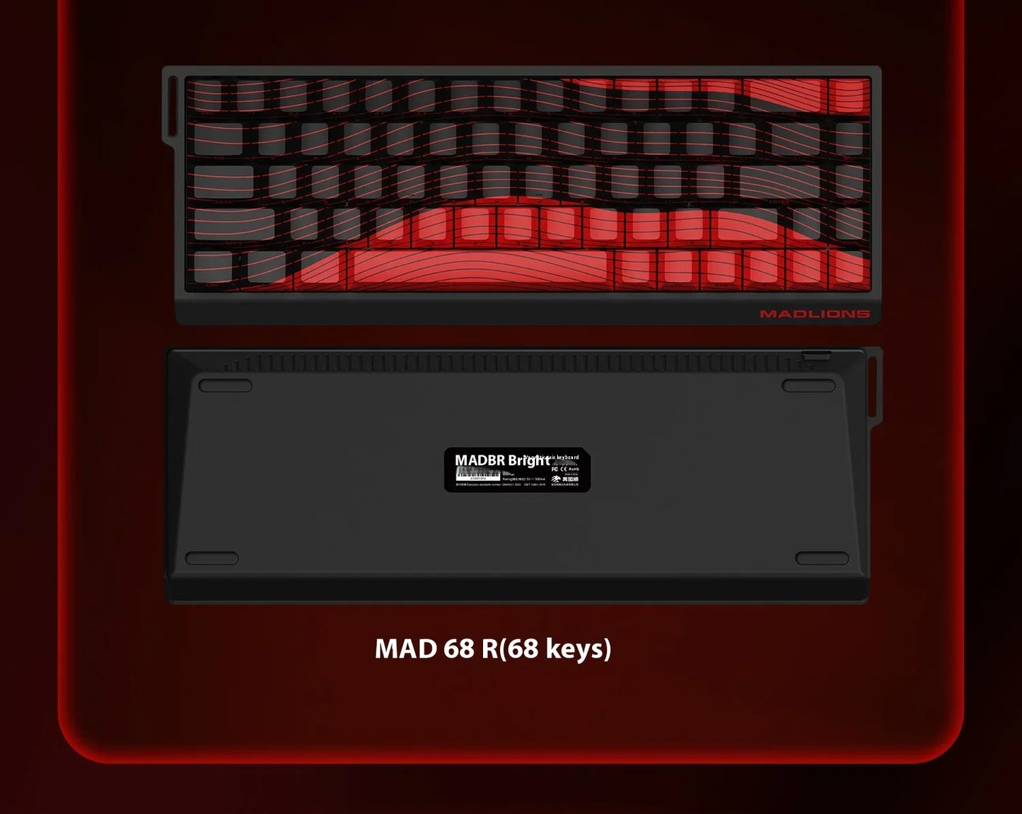 Madlions Mad 60He Magnetic Switch Mechanical Keyboard MAD68 Wired Keyboard Mad60he Custom MAD68he Esports Gamer Keyboard Gifts