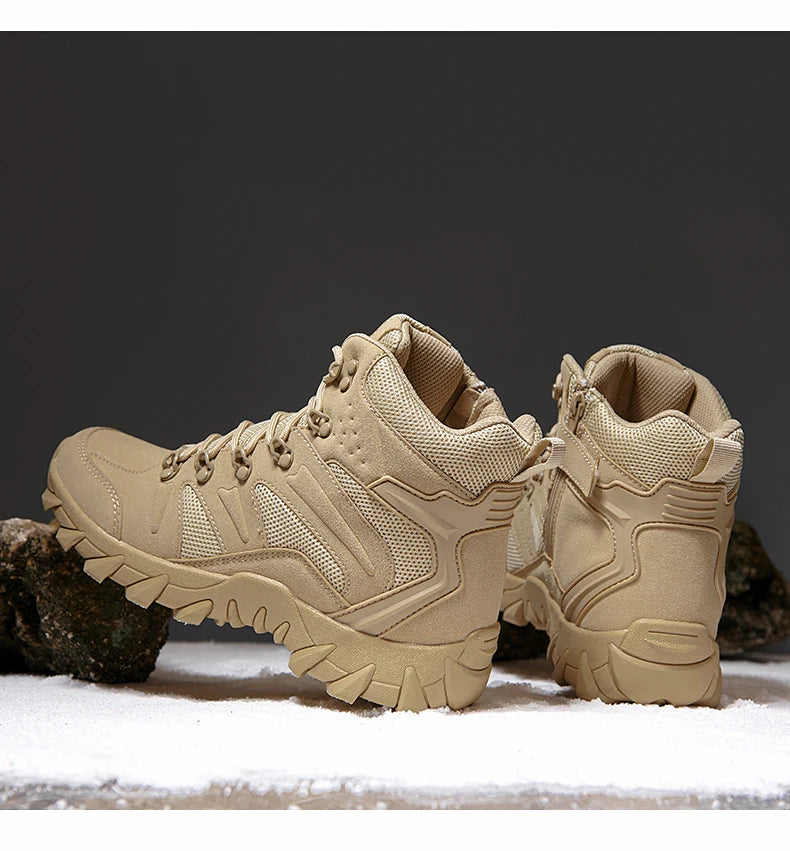 Stivali tattici da combattimento migliorati da uomo per outdoor e campeggio, antiusura, a risposta rapida, scarpe da trekking, pesca e caccia, sneakers da uomo